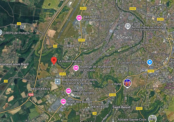 carte pour se rendre à Vouneuil sous Biard