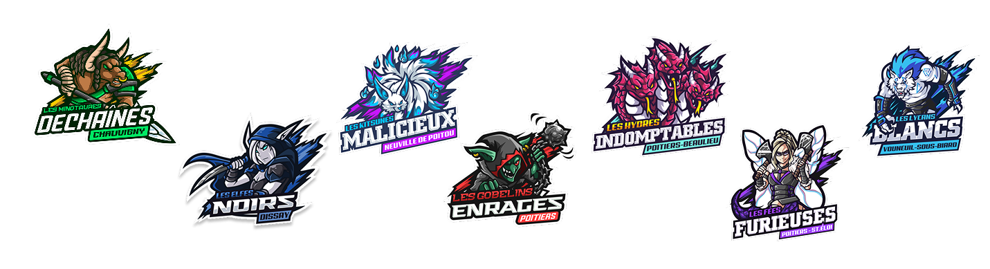 logos de la LCE clubs d'esport